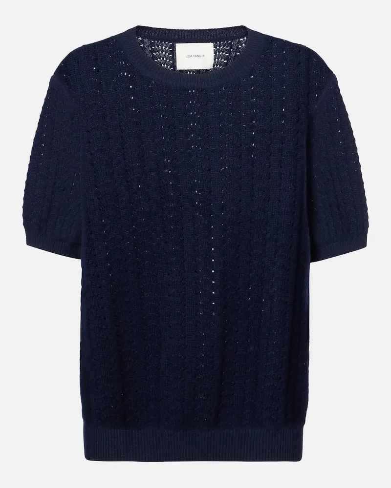 Lisa Yang Pullover Cecelia aus Kaschmir Blau