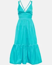 Max Mara Midikleid Aquila aus Popeline Blau