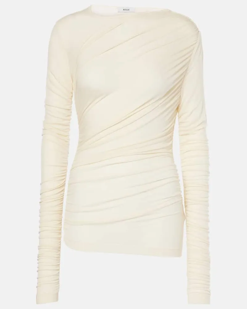 AGOLDE Top Tania aus Jersey Weiã