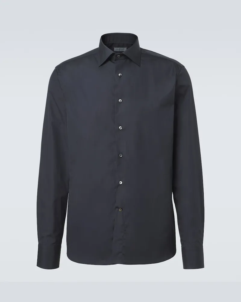 Canali Hemd aus Baumwolle Blau