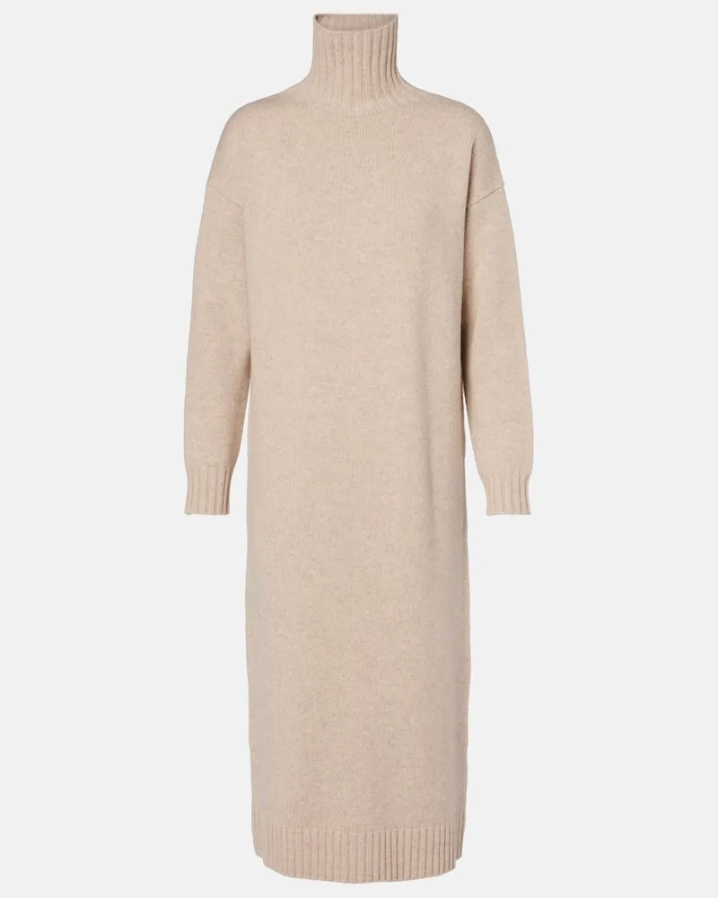 Max Mara Midikleid Summer aus Kaschmir Beige