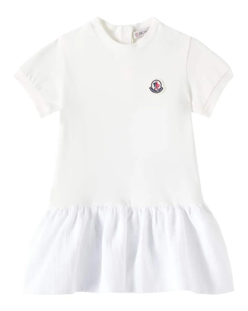 Moncler Baby Kleid aus einem Baumwollgemisch Weiß