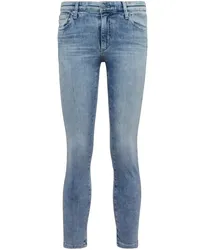 Adriano Goldschmied Mid-Rise Skinny Jeans Prima Crop Blau