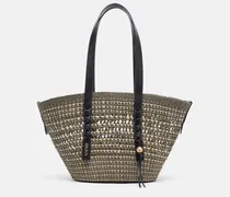 Paula's Ibiza Tote Bag Braid Medium mit Leder