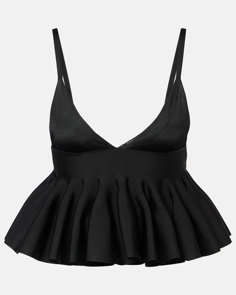 Alaïa Alaïa Cropped-Top Schwarz