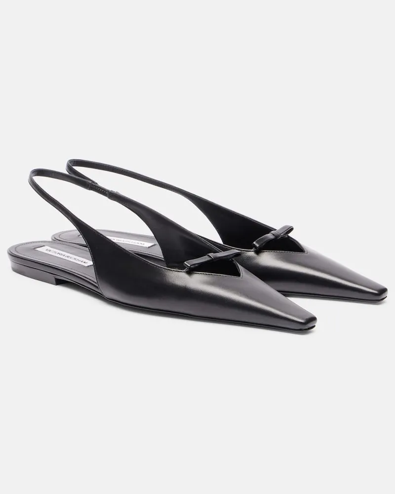 Victoria Beckham Slingback-Ballerinas aus Leder Schwarz