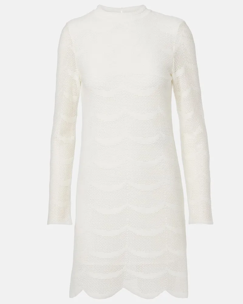Tom Ford Minikleid aus Baumwolle und Seide Weiß