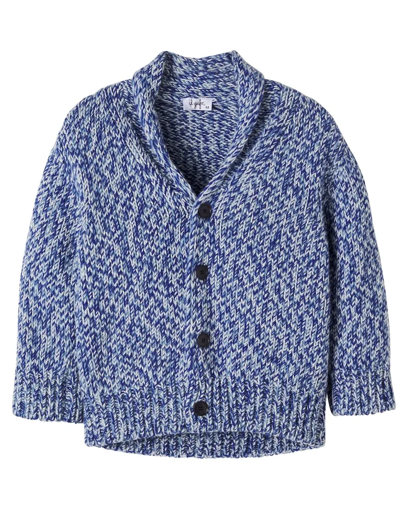 Il Gufo Cardigan aus Strick Blau