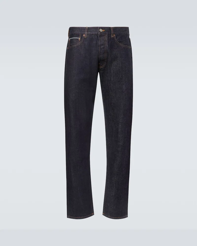 Thom Sweeney Mid-Rise Straight Jeans Blau