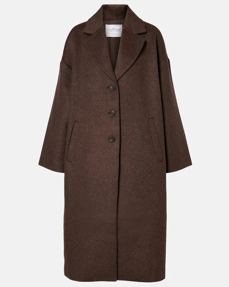 Velvet Mantel Lafayette aus einem Wollgemisch Braun