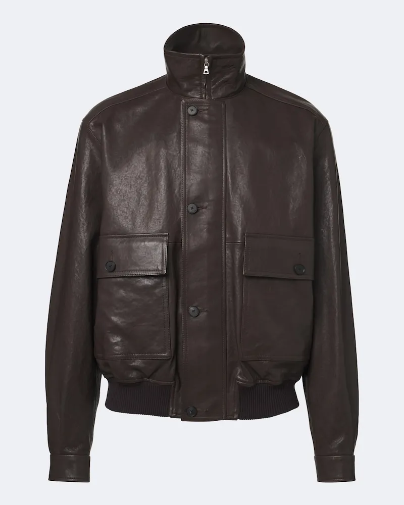 AURALEE Lederjacke Braun