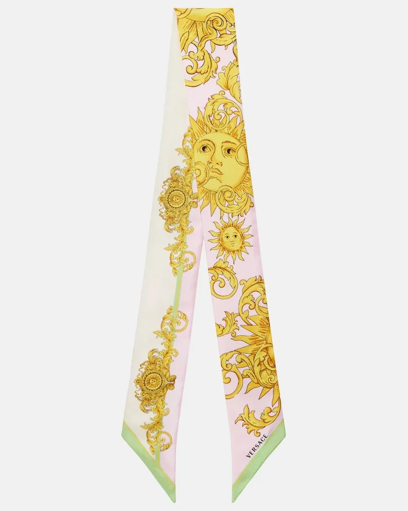 Versace Tuch aus Seiden-Twill Rosa