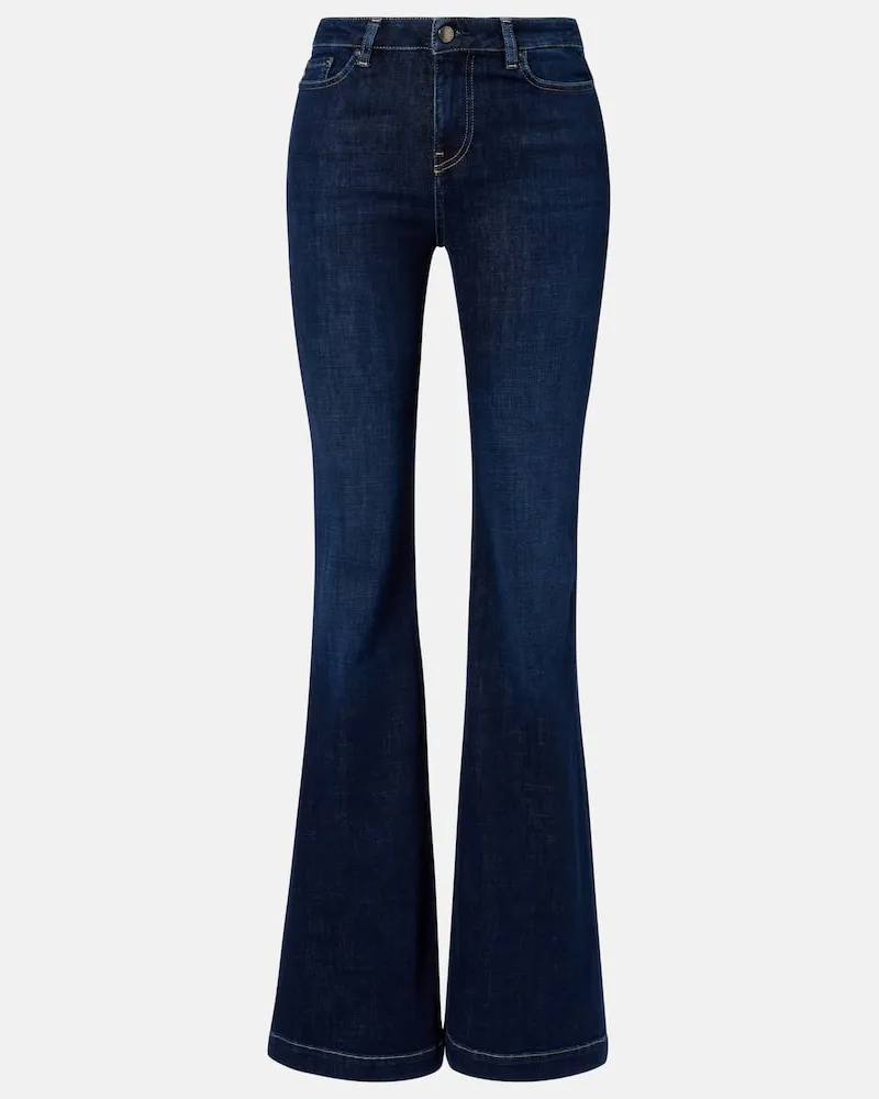Adriano Goldschmied High-Rise Flared Jeans Tropea Blau