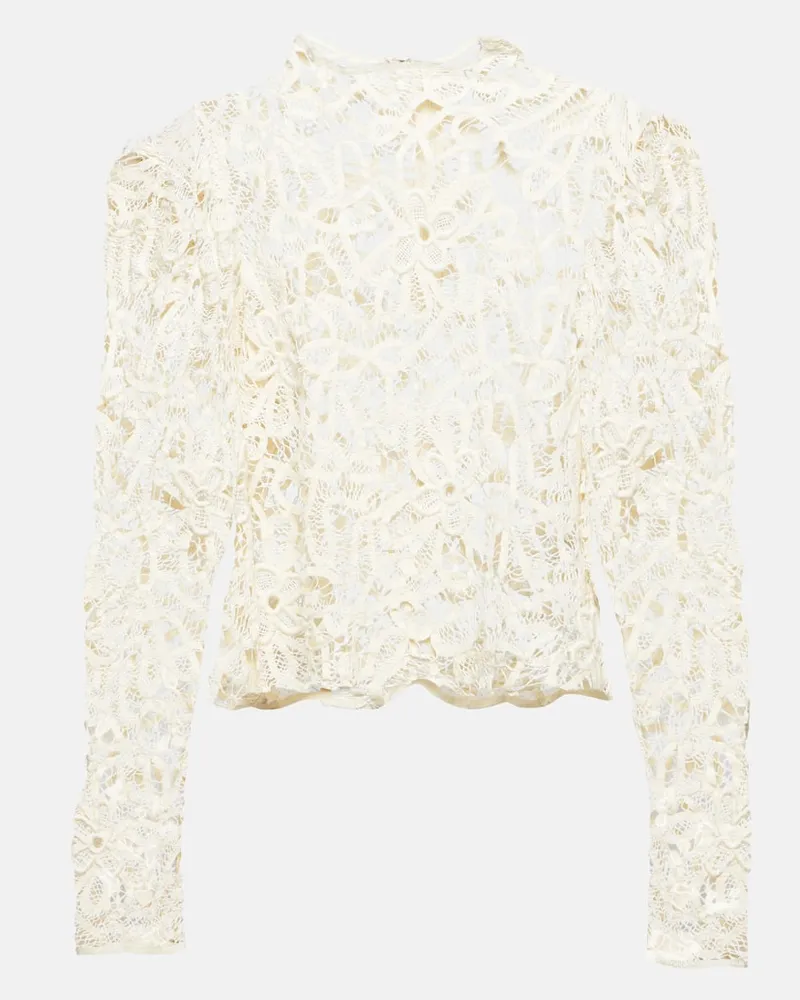 Isabel Marant Top Neline aus Spitze Weiß