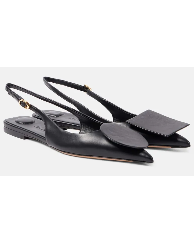 Jacquemus Slingback-Ballerinas Les Slingbacks Duelo Plates Schwarz