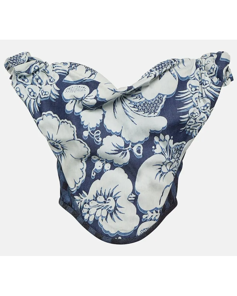 Vivienne Westwood Bustier-Top Sunday aus Denim Blau