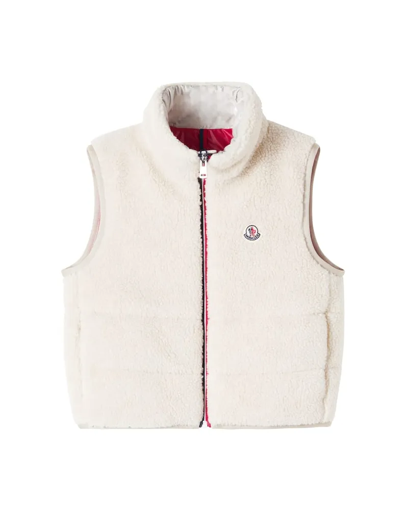Moncler Weste Orin aus Faux Shearling Weiß