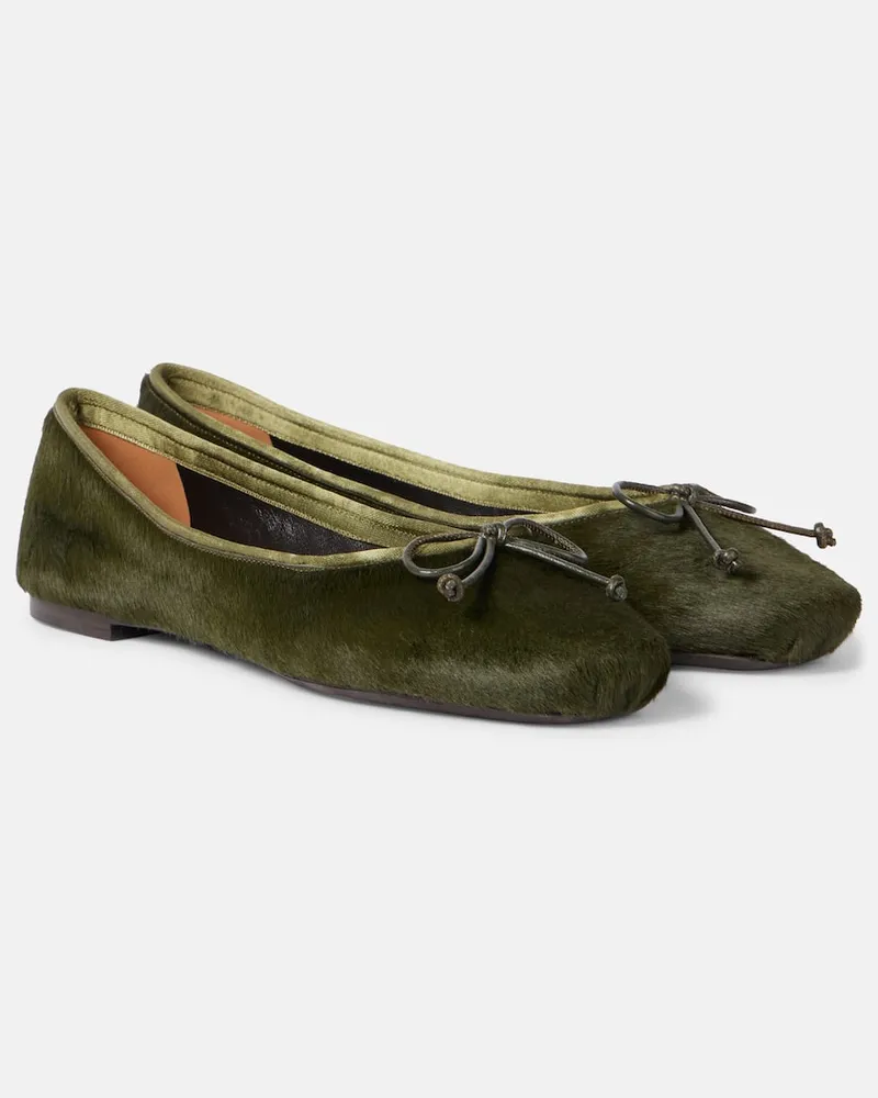 KHAITE Ballerinas Charlotte aus Kalbshaar Grün