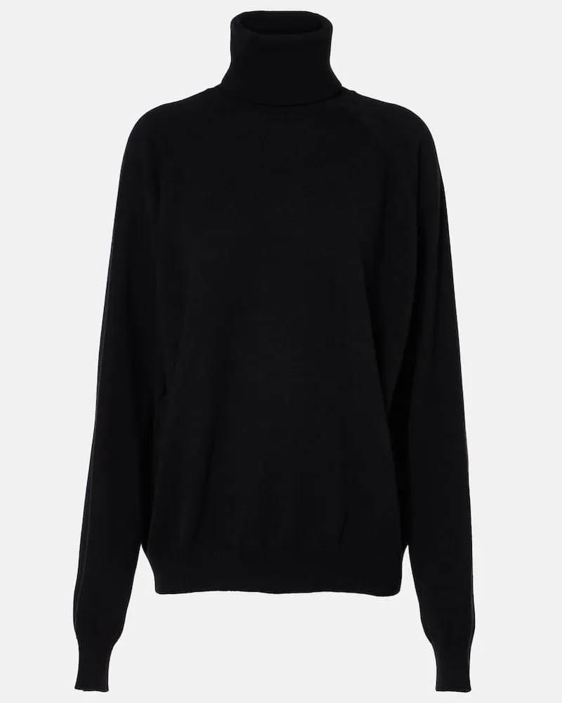 Saint Laurent Rollkragenpullover aus Kaschmir Schwarz