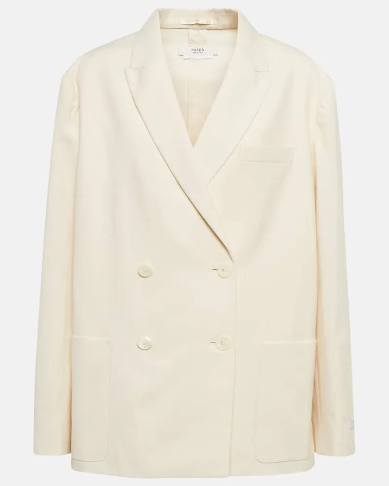 Prada Blazer aus Baumwolle Neutral
