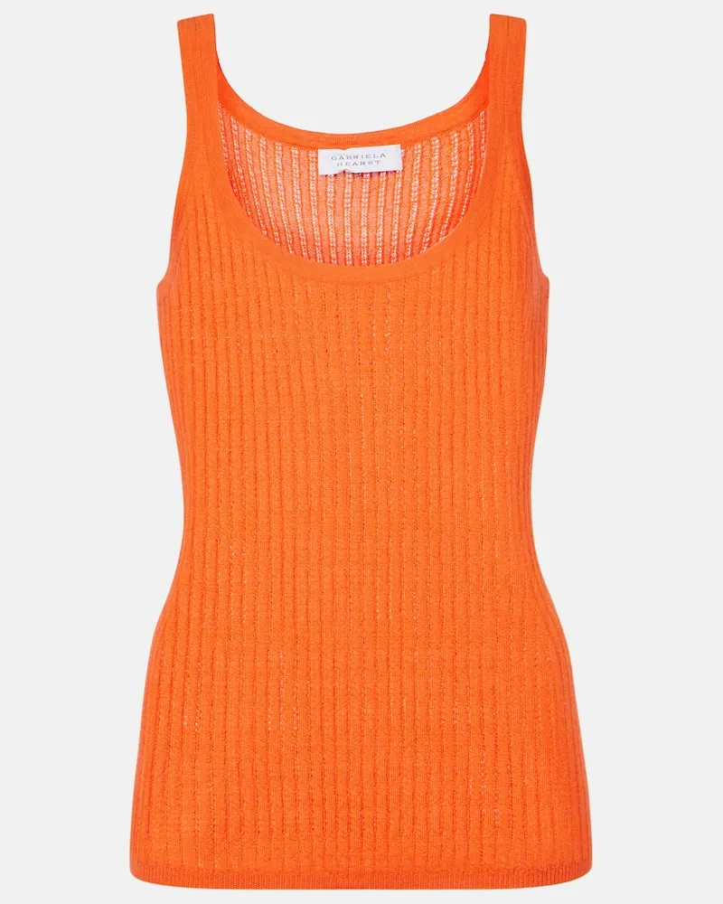 Gabriela Hearst Top Nevin aus Kaschmir und Seide Orange