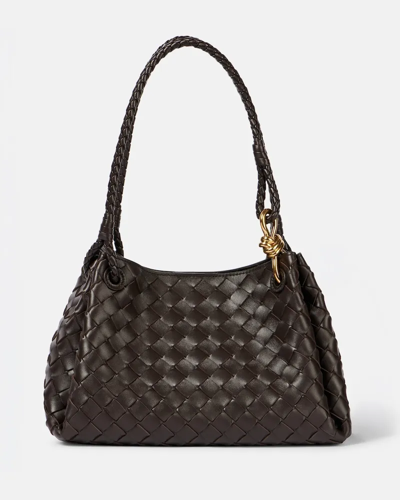 Bottega Veneta Tote Bag Parachute Medium aus Leder Braun
