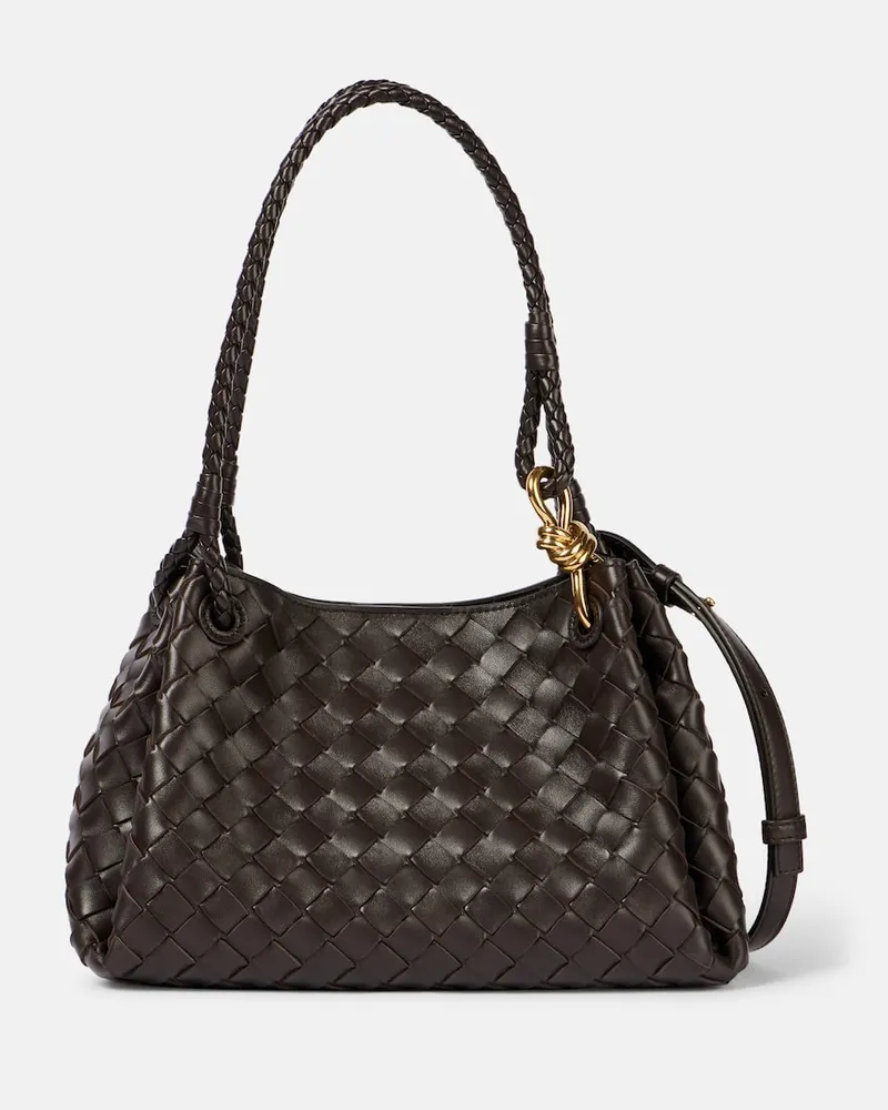 Bottega Veneta Tote Bag Parachute Medium aus Leder Braun