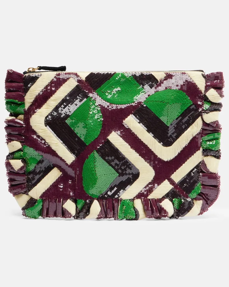 La DoubleJ Clutch mit Pailletten Multicolor