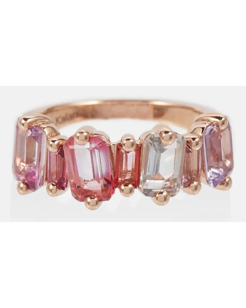 Suzanne Kalan Ring aus 14kt Rosegold mit Topaz Pink