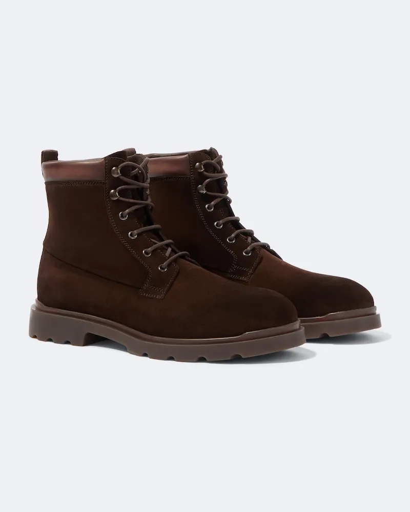Magnanni Schnürstiefel Montero aus Veloursleder Braun
