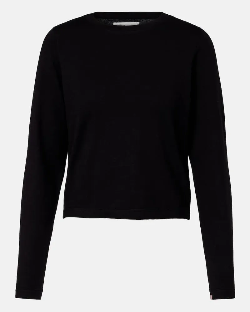 extreme cashmere Longsleeve Lisa aus Baumwolle und Kaschmir Schwarz
