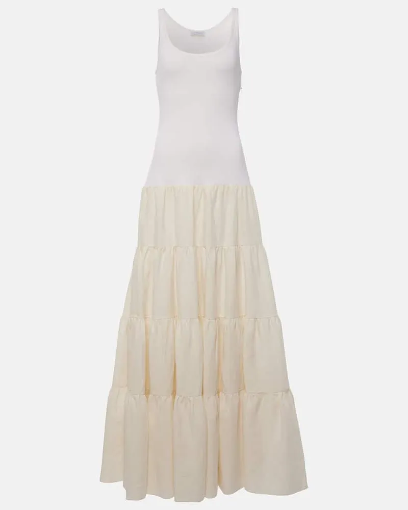 Gabriela Hearst Maxikleid Pozas aus Leinen Weiß