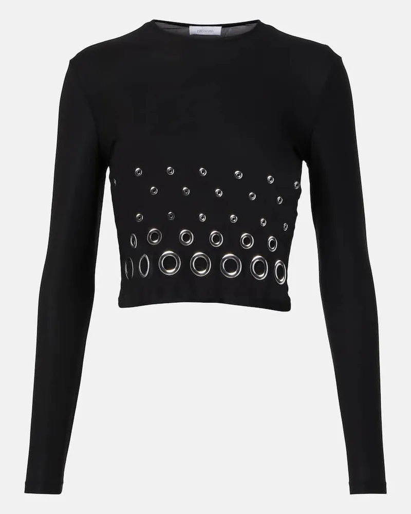 Paco Rabanne Verziertes Top Schwarz