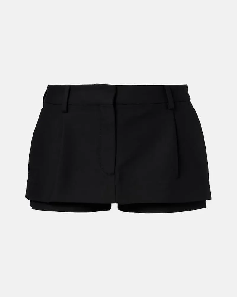 Acne Studios Skort aus Baumwollsatin Schwarz