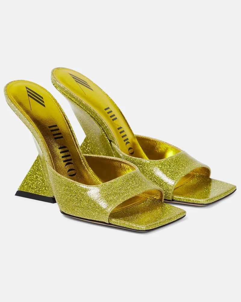 ATTICO Pantoletten Cheope mit Glitter Grün