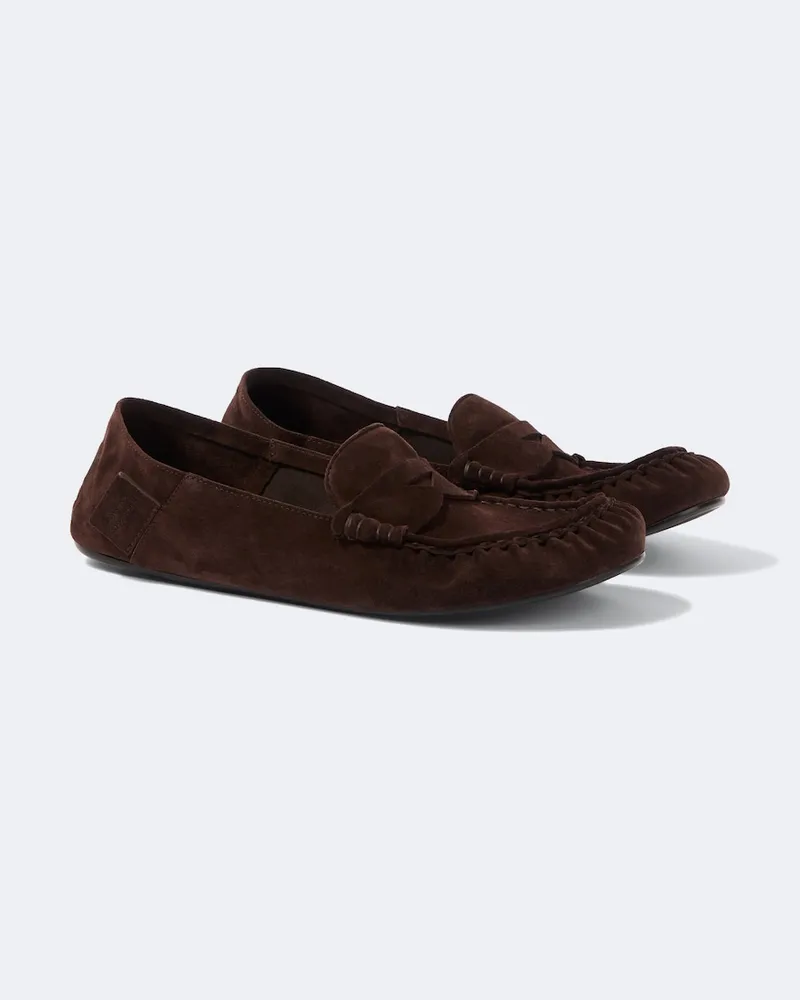 Acne Studios Loafers Bojan aus Veloursleder Braun