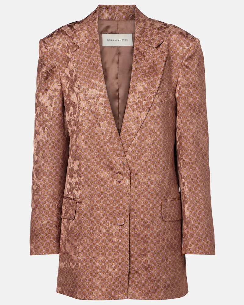 Dries van Noten Bedruckter Blazer Braun