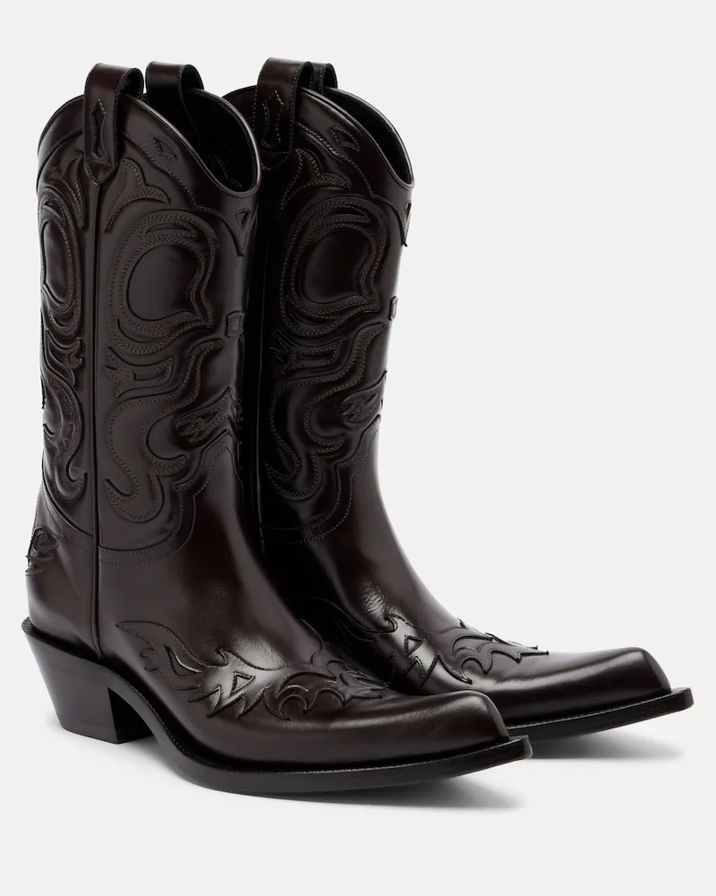 Acne Studios Westernstiefel Bouni aus Leder Braun