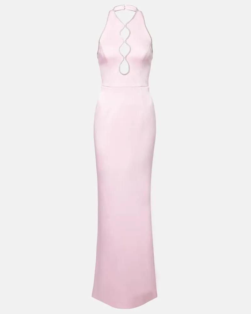 Rebecca Vallance Robe Akari aus Satin Rosa
