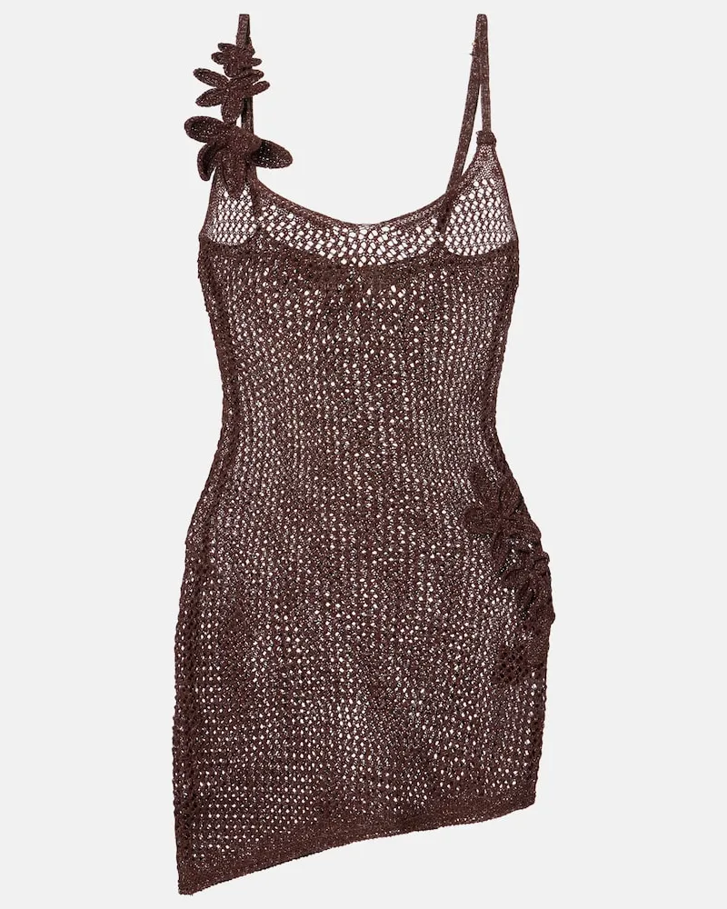 BANANHOT Minikleid Maris aus Lamé Braun