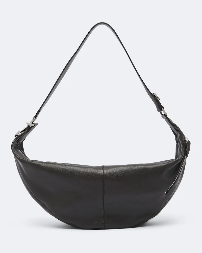 Christophe Lemaire Schultertasche Quiver Clip aus Leder Braun