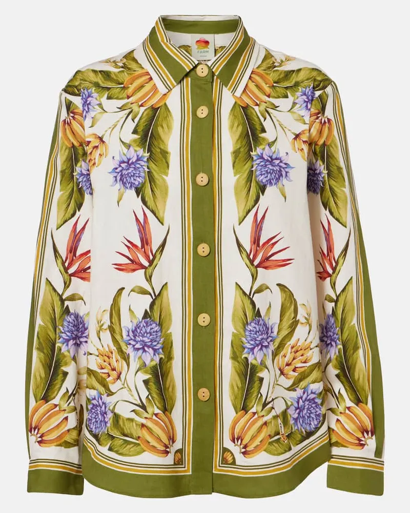 FARM Rio Hemd aus einem Leinengemisch Weiß