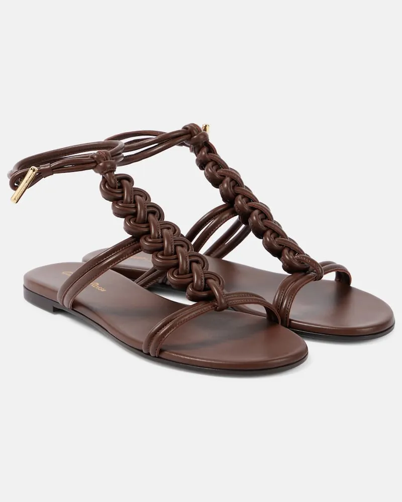 Gianvito Rossi Sandalen Capua aus Leder Braun