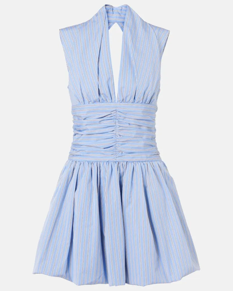 Patou Minikleid aus Baumwollpopeline Blau