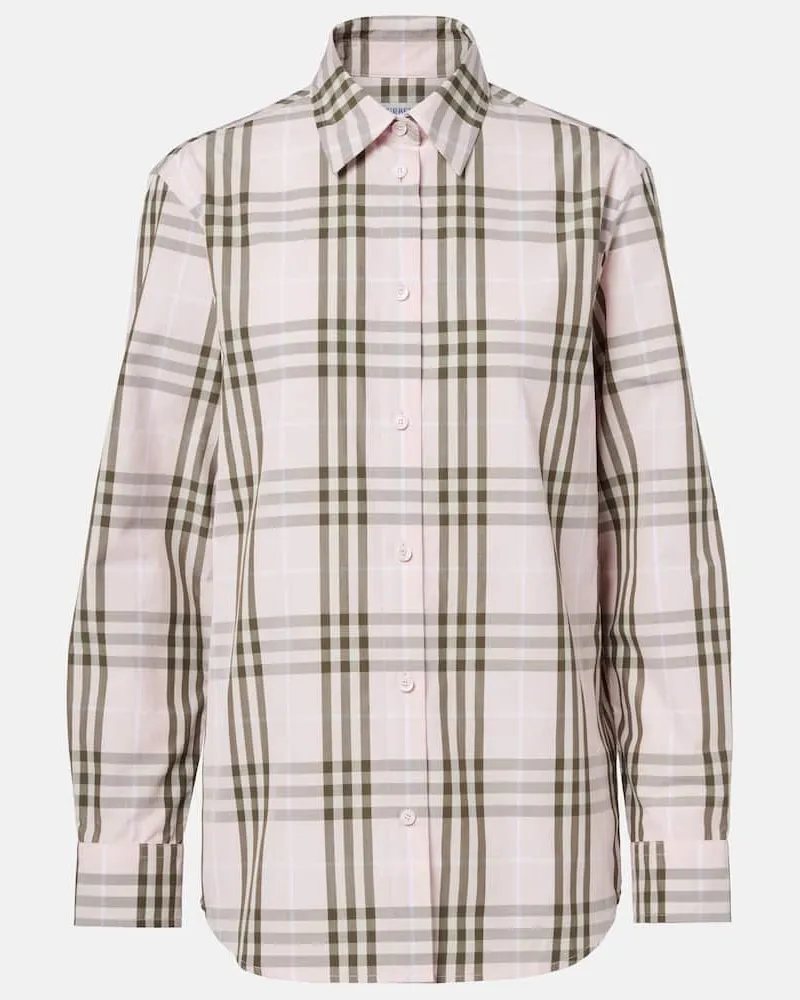 Burberry Hemd Burberry Check aus Baumwoll-Popeline Rosa