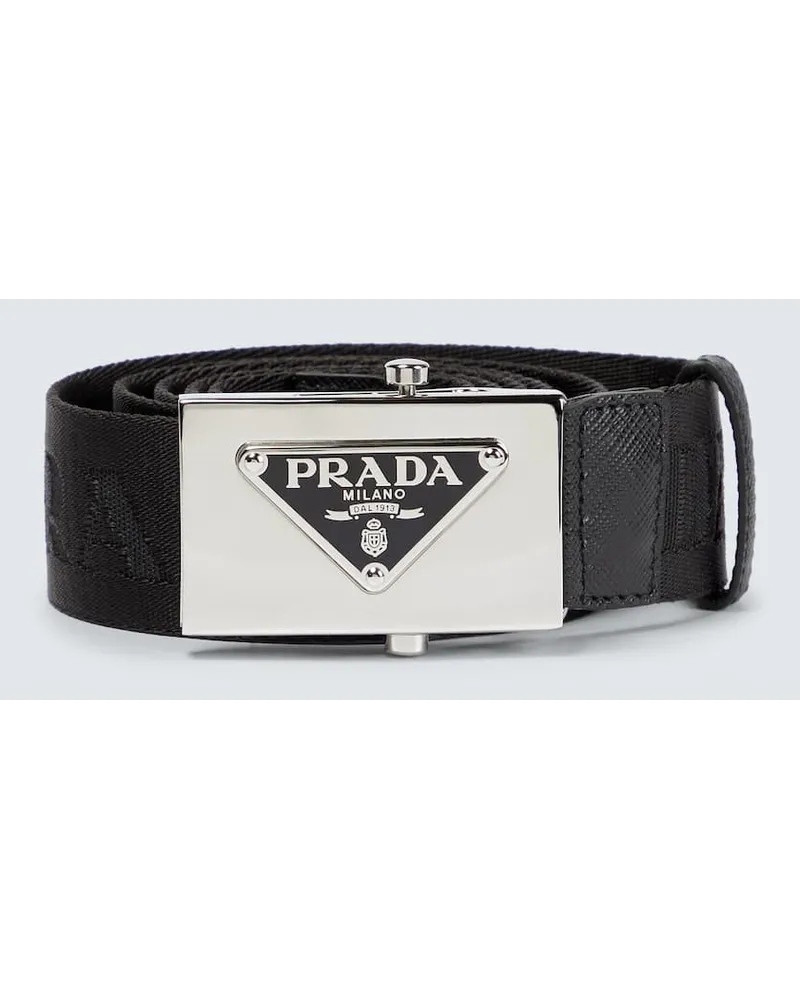 Prada Guertel aus Nylon Schwarz