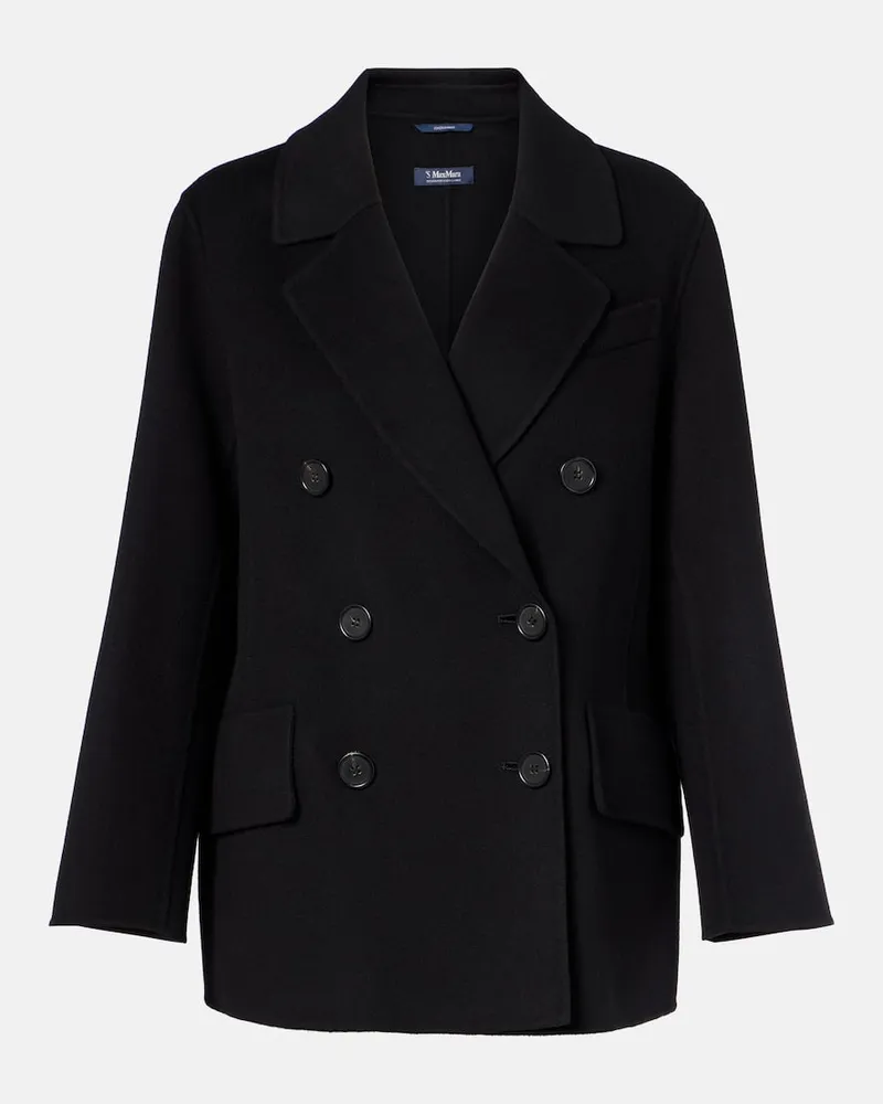 Max Mara Cabanjacke Luke aus Schurwolle Schwarz