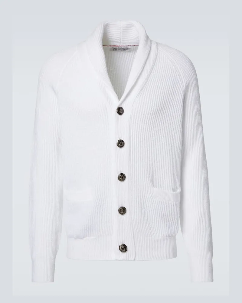 Brunello Cucinelli Cardigan aus Baumwolle Weiß