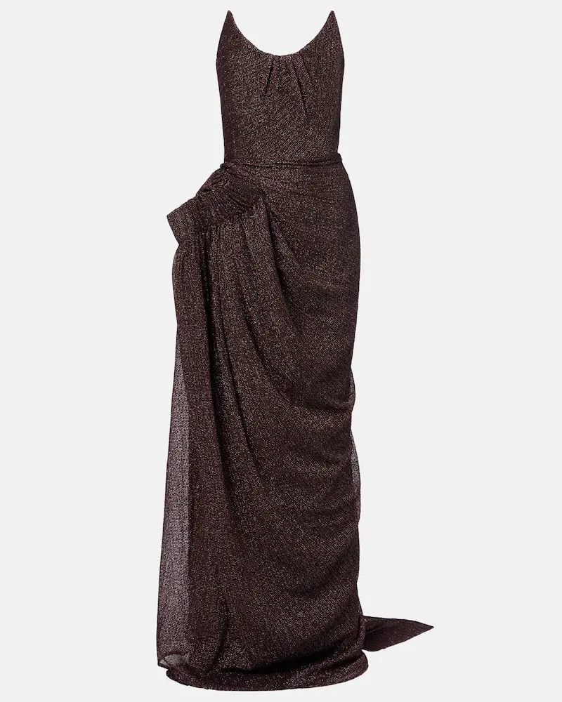 Maticevski Robe Lexicon aus Strick Burgund