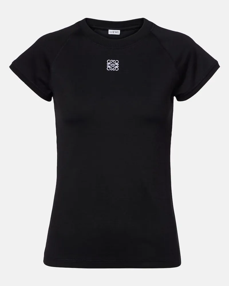 Loewe T-Shirt Anagram aus Jersey Schwarz